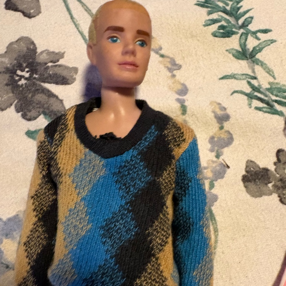 Vintage Mixed Fashion Dolls - Pink Striped Dress & Accessories - Picture 10 of 16